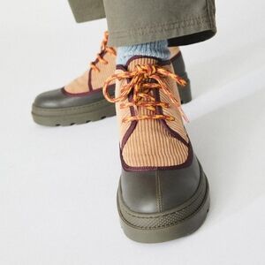 Naguisa Taku Multi Green Contast Outdoor Lace up Boots